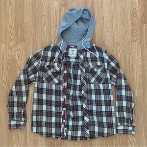 CCS Flannel Hoodie Button Up